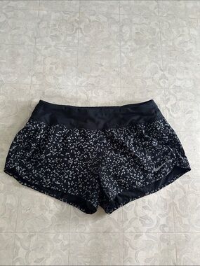 Nike Black Athletic Running Shorts with Reflective Pixel Print